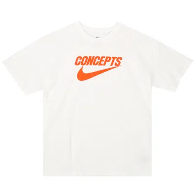 Pre-owned Nike Sb X Concepts T-shirt 'white/orange'