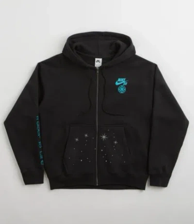 Pre-owned Nike Sb X Di'orr Greenwood Fleece Zip Up Black Hoodie, Size L Fn2510-010