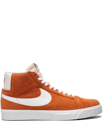 Nike Sb Zoom Blazer Mid Sneakers In Orange