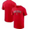 Nike Scarlet Ohio State Buckeyes Primetime Arch Stack T-shirt In Red