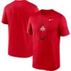 Nike Men's Scarlet Ohio State Buckeyes Primetime Legend Icon Performance T-shirt In Scarlet