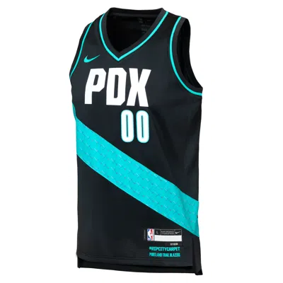 Nike Scoot Henderson Portland Trail Blazers City Edition Big Kids'  Nba Swingman Jersey In Blue