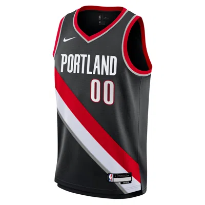 Nike Scoot Henderson Portland Trail Blazers Icon Edition Big Kids'  Nba Swingman Jersey In Black
