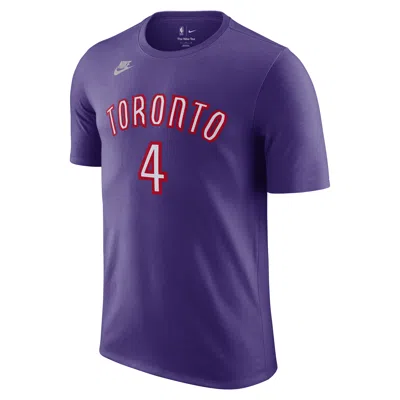 Nike Men's Scottie Barnes Purple Toronto Raptors Classic Edition Name Number T-shirt