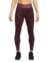 Nike Pro Sculpt High-waisted Pocket 7/8 Leggings In Burgundy