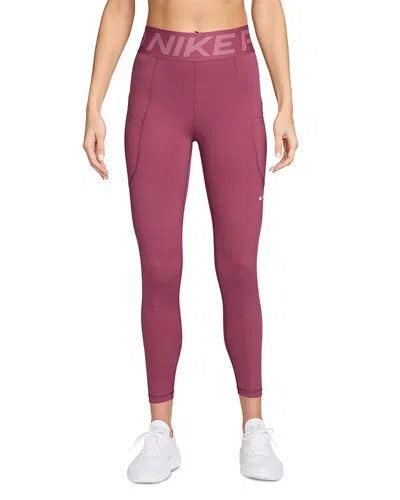 Nike Sculpt High Rise 7/8 Pocket Tights In Pink