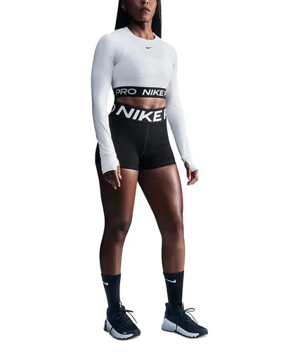 Nike Sculpt High Rise Logo Shorts In Black