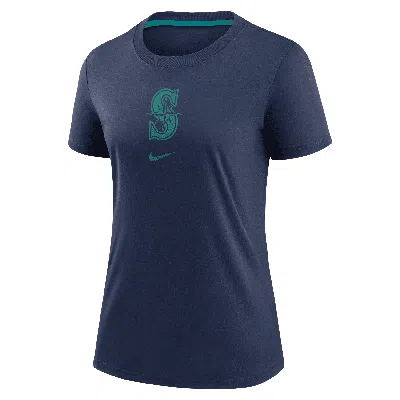 Nike Seattle Mariners Authentic Collection Early Work  Women's Mlb T-shirt In Blue
