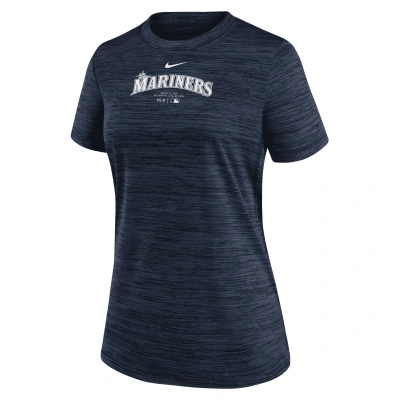 Nike Seattle Mariners Authentic Collection Practice Velocity  Women's Dri-fit Mlb T-shirt In Blue
