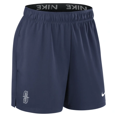 Nike Seattle Mariners Authentic Collection Practice  Women's Dri-fit Mlb Shorts In Blue