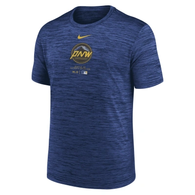 Nike Seattle Mariners City Connect Practice Velocity  Men's Dri-fit Mlb T-shirt In Blue