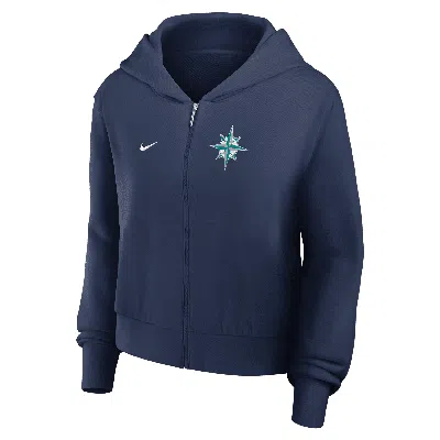 Nike Seattle Mariners Womenâs  Women's Mlb Full-zip Hoodie In Blue