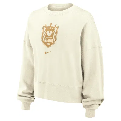 Nike Seattle Reign Phoenix Fleece  Women's Nwsl Crew-neck Sweatshirt In White