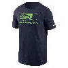 Nike Men's College Navy Seattle Seahawks Air Essential T-shirt In Blue