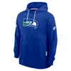 Nike Seattle Seahawks Alt Offensive Set Play Sideline  Men's Dri-fit Nfl Pullover Hoodie In Blue
