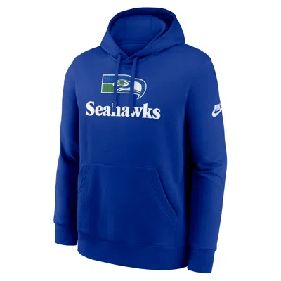 Nike Seattle Seahawks Best Season Rewind Club  Men's Nfl Pullover Hoodie In Blue