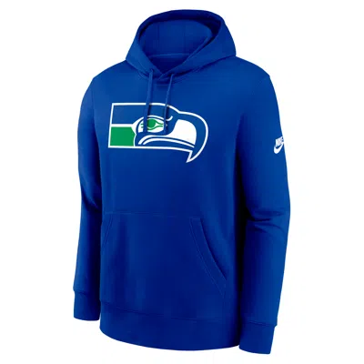 Nike Seattle Seahawks Club Logo  Men's Nfl Pullover Hoodie In Blue