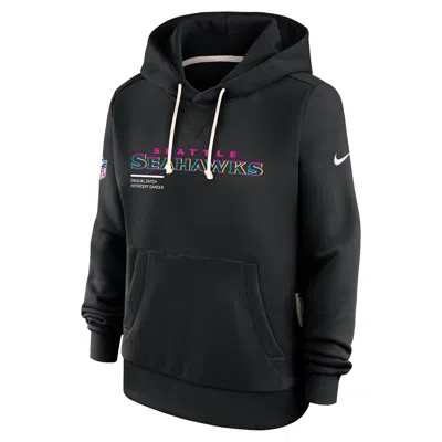 Nike Seattle Seahawks Crucial Catch  Women's Dri-fit Nfl Pullover Hoodie In Black