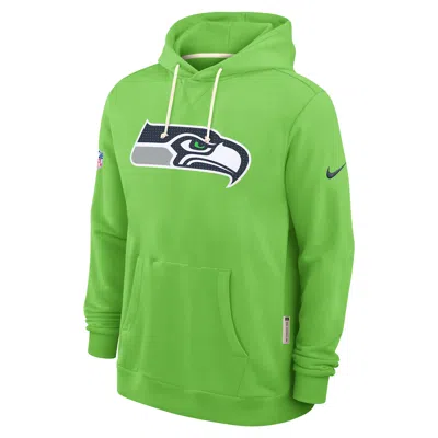 Nike Neon Green Seattle Seahawks Sideline Standard Issue Initial Home Dri-fit Hoodie