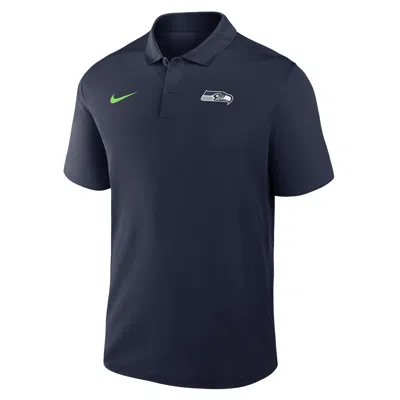 Nike Seattle Seahawks Logo Victory  Men's Dri-fit Nfl Polo In Blue