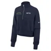 Nike Seattle Seahawks Phoenix  Women's Nfl Cropped 1/4-zip Crew In Blue