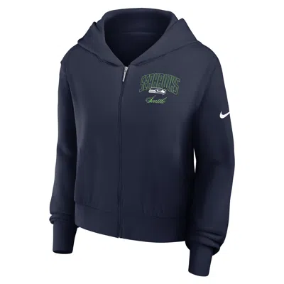 Nike Seattle Seahawks Primetime  Women's Nfl Full-zip Hoodie In Blue