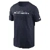 Nike Men's College Navy Seattle Seahawks Wordmark Legend Performance T-shirt In Blue