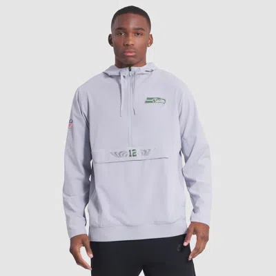 Nike Seattle Seahawks Rivalries Collection Sideline Anorak  Men's Nfl 1/2-zip Hooded Jacket In Gray