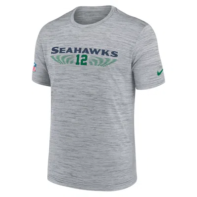Nike Seattle Seahawks Rivalries Collection Sideline Velocity  Men's Dri-fit Nfl T-shirt In Gray