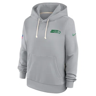 Nike Seattle Seahawks Rivalries Collection Sideline  Women's Dri-fit Nfl Pullover Hoodie In Gray