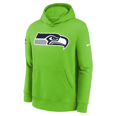 Nike Seattle Seahawks Sideline Club Big Kids'  Nfl Pullover Hoodie In Green