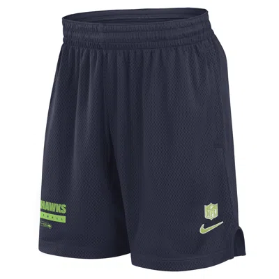 Nike Seattle Seahawks Sideline  Men's Dri-fit Nfl Shorts In Blue