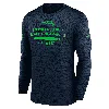 Nike Seattle Seahawks Sideline Team Issue Velocity  Men's Dri-fit Nfl Long-sleeve T-shirt In Blue