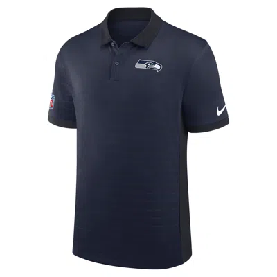 Nike Seattle Seahawks Sideline Victory Stripe  Men's Dri-fit Nfl Polo