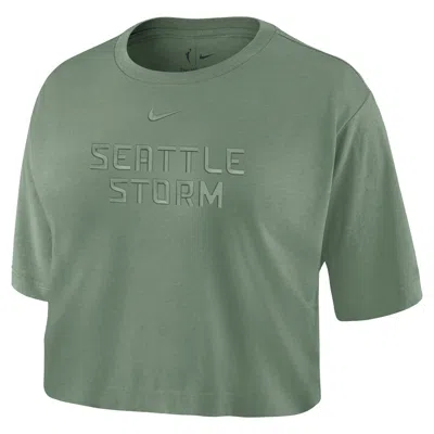 Nike Seattle Storm  Women's Wnba Cropped T-shirt In Green