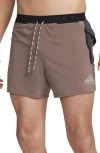 Nike Second Sunrise 5-inch Brief Lined Trail Running Shorts In Plum Eclipse/anth/guava Ice