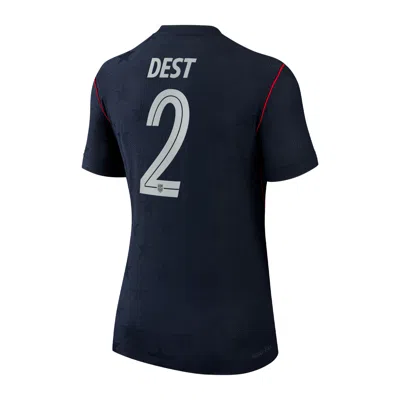 Nike Sergiã±o Dest Usmnt 2026 Match Away  Women's Aero-fit Soccer Jersey In Blue