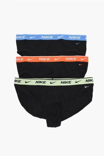 Nike Set 3 Pairs Of Stretch Cotton Briefs With Logoed Elastic Ban