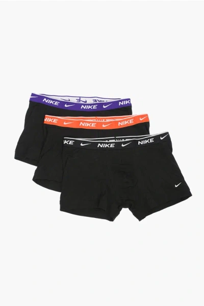 Nike Set Of 3 Boxers With Logoed Band At The Waist In Black