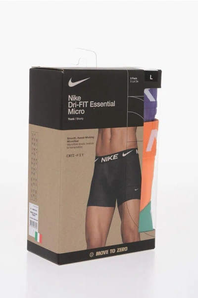 Nike Set Of 3 Dri-fit Boxer With Logoed Elastic Band In Multi