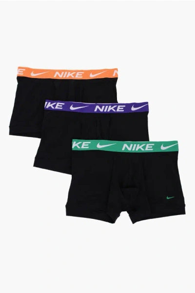 Nike Set Of 3 Dri-fit Boxer With Logoed Elastic Band In Multi