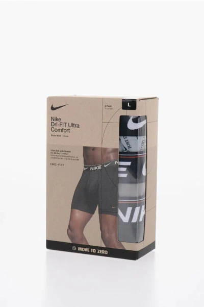 Nike Set Of 3 Dri-fit Boxer With Logoed Elastic Band In Multi