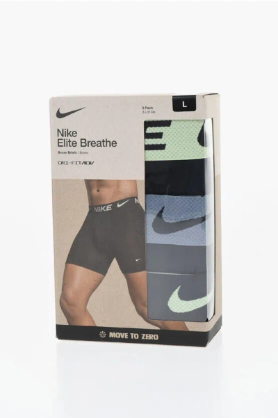 Nike Set Of 3 Dri-fit Elite Breathe Boxer With Logoed Elastic Ban