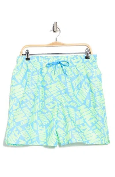 Nike Seven-inch Volley Swim Trunks In Green