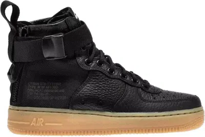 Pre-owned Nike Sf Air Force 1 Mid Gum (women's) Sneakers In Black/gum Light Brown In Multi