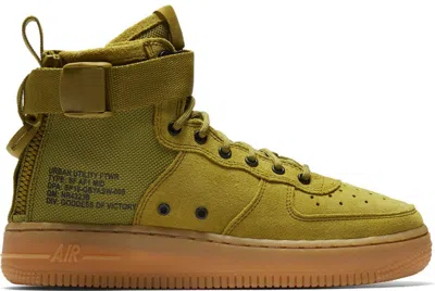 Pre-owned Nike Sf Air Force 1 Mid Sneakers In Desert Moss/gum Medium Brown/black In Multi
