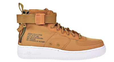 Pre-owned Nike Sf Air Force 1 Mid Sneakers In Desert Ochre/sequoia/white