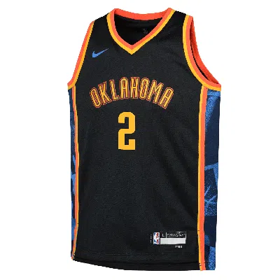 Nike Shai Gilgeous-alexander Oklahoma City Thunder 2024/25 City Edition Big Kids'  Dri-fit Nba Swingman J In Black