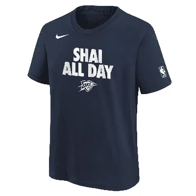 Nike Shai Gilgeous-alexander Oklahoma City Thunder Big Kids'  Nba T-shirt In Blue