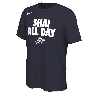 Nike Shai Gilgeous-alexander Oklahoma City Thunder  Men's Nba T-shirt In Blue
